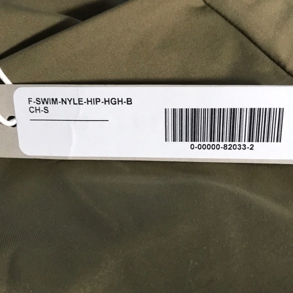 Everlane Swim Bottom High Rise Hipster Beech Green S NWT Quick Dry - Picture 9 of 9